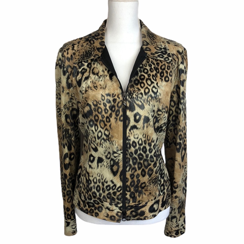 JOSEPH RIBKOFF Animal Print Jacket Size 10 - Picture 2 of 8